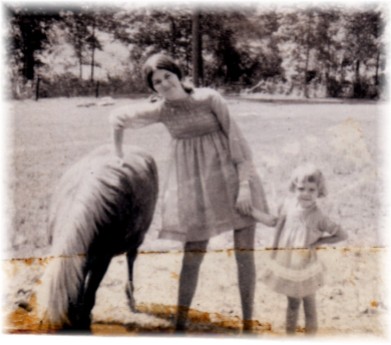 Copy of 1968X cherie and unknown with pony